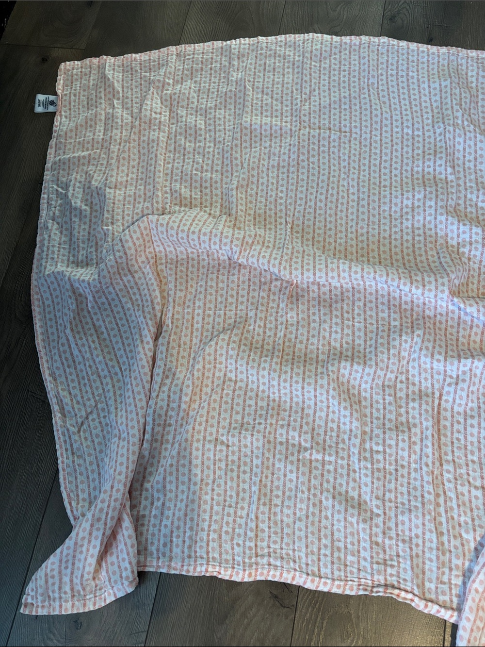 Soft Pink Striped Muslin Swaddle Blanket